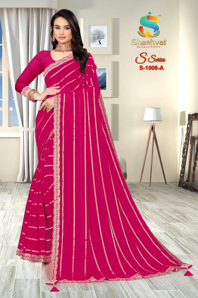 S Series By Shashvat Chiffon Weaving Designer Sarees Suppliers In Surat