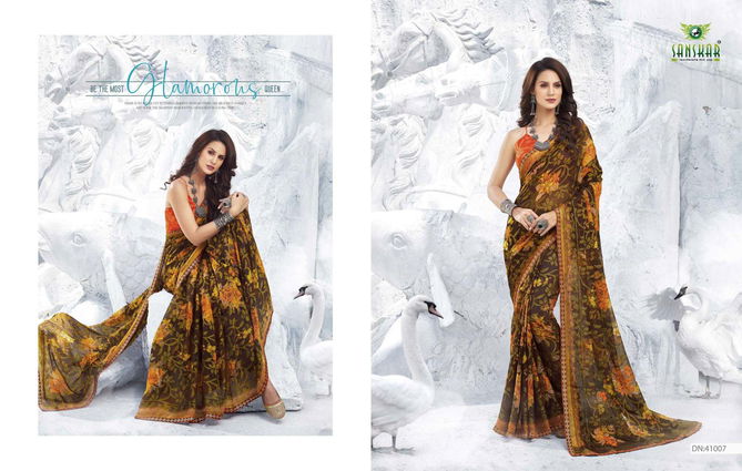 Sanskar Kohinoor Casual Daily Wear Printed Brasov Designer Saree Collection
