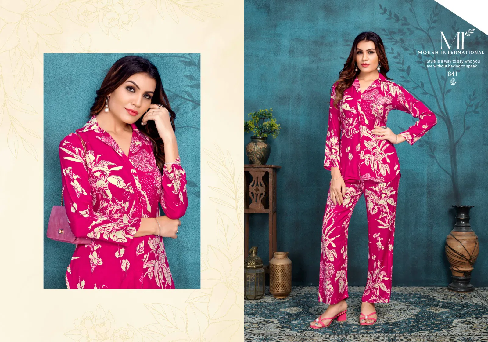 Rihana Vol 1 By Moksh Premium Viscose Maslin Cord Set Western Wholesale Online