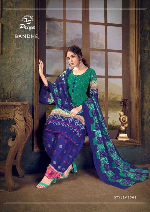 Js Priya Bandhej 3 Casual Daily Wear Cotton Printed Dress Material Collection