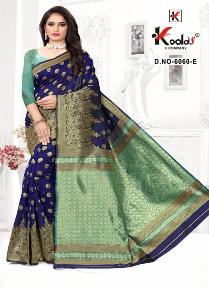 Skoda - 6060 Latest Fancy Designer Festive Wear Pure Silk Saree Collection Full Catalog Available At Wholesale Rate.

