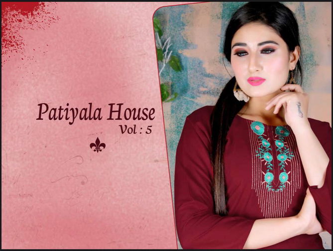 Ft Patiyala House 5 Latest Designer Fancy Festive Wear Rayon Printed Readymade Salwar Suit Collection
