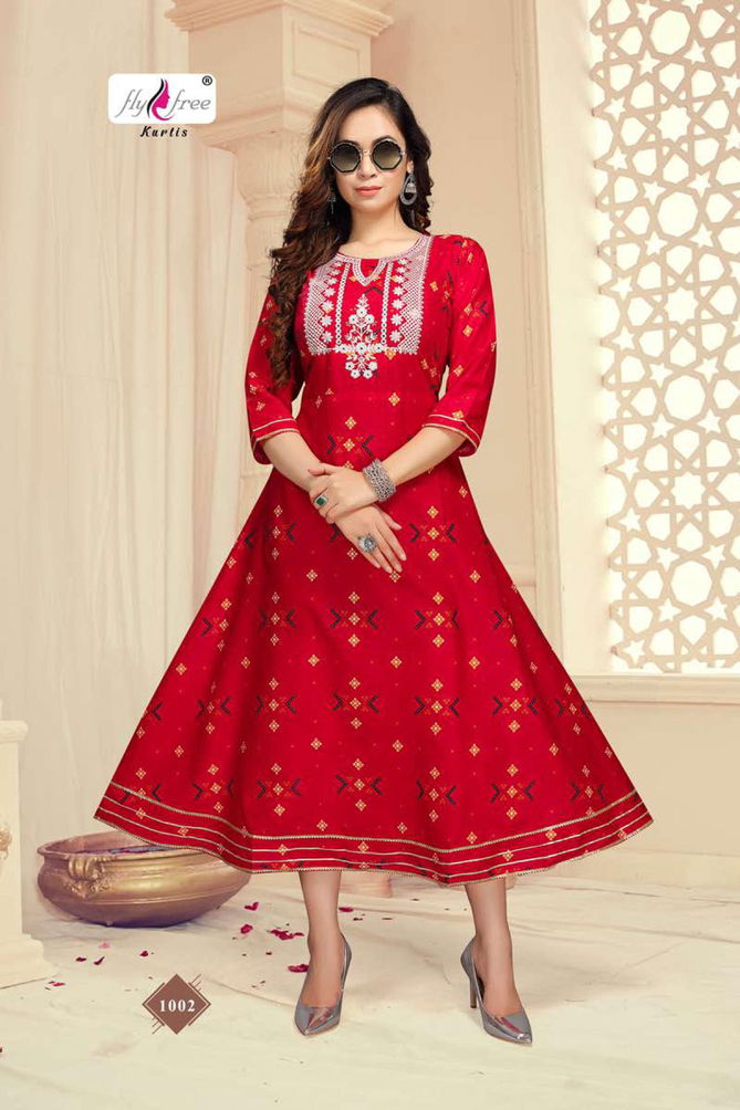 Fly Free Senorita Fancy Designer Ethnic Wear Anarkali Long Kurti Collection