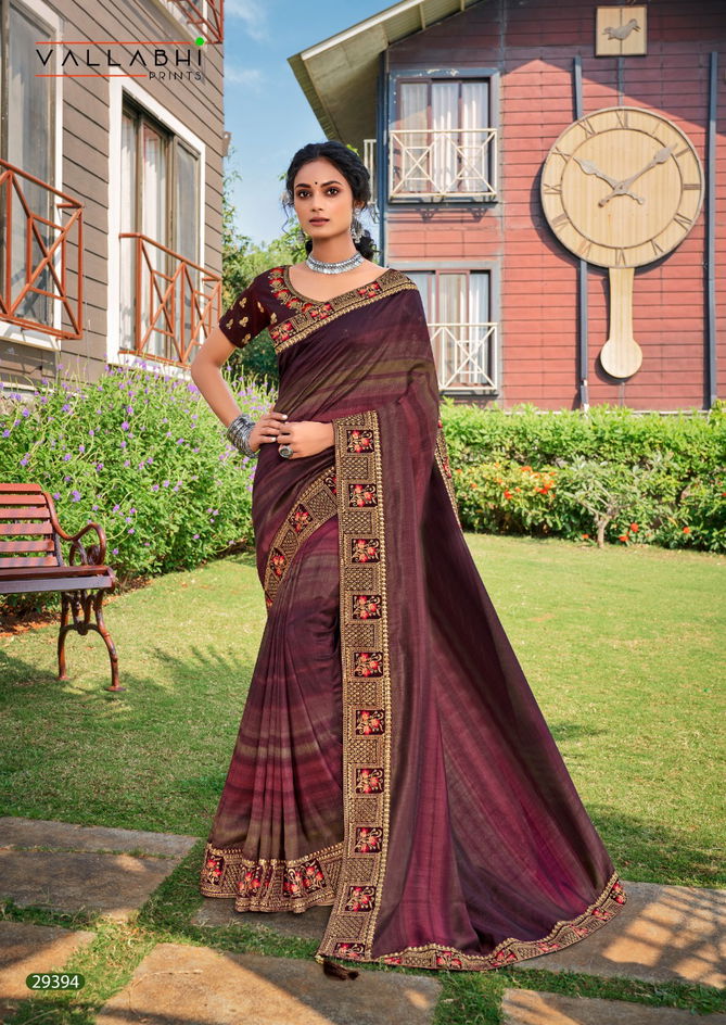 VALLABI PRINTS GANISKA Latest Fancy Designer Heavy Festive Wear Vichitra Silk Printed Saree Collection