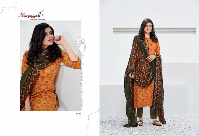 Suryajyoti Princess 16 Latest Fancy Designer Casual Regular Wear Pure Rayon Print Designer Dress Material Collection
