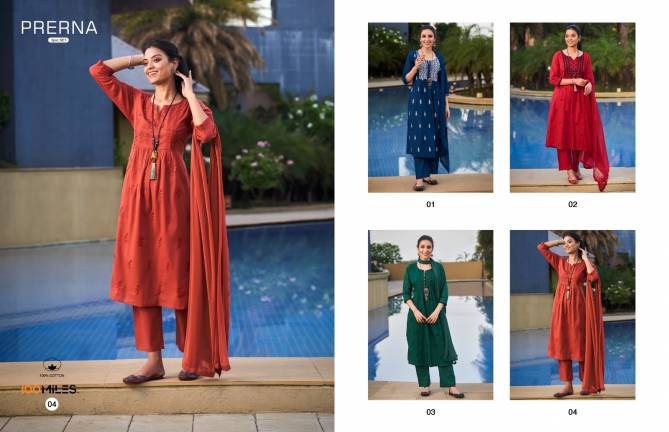 Prerna By 100 Miles Readymade Salwar Suits Catalog
