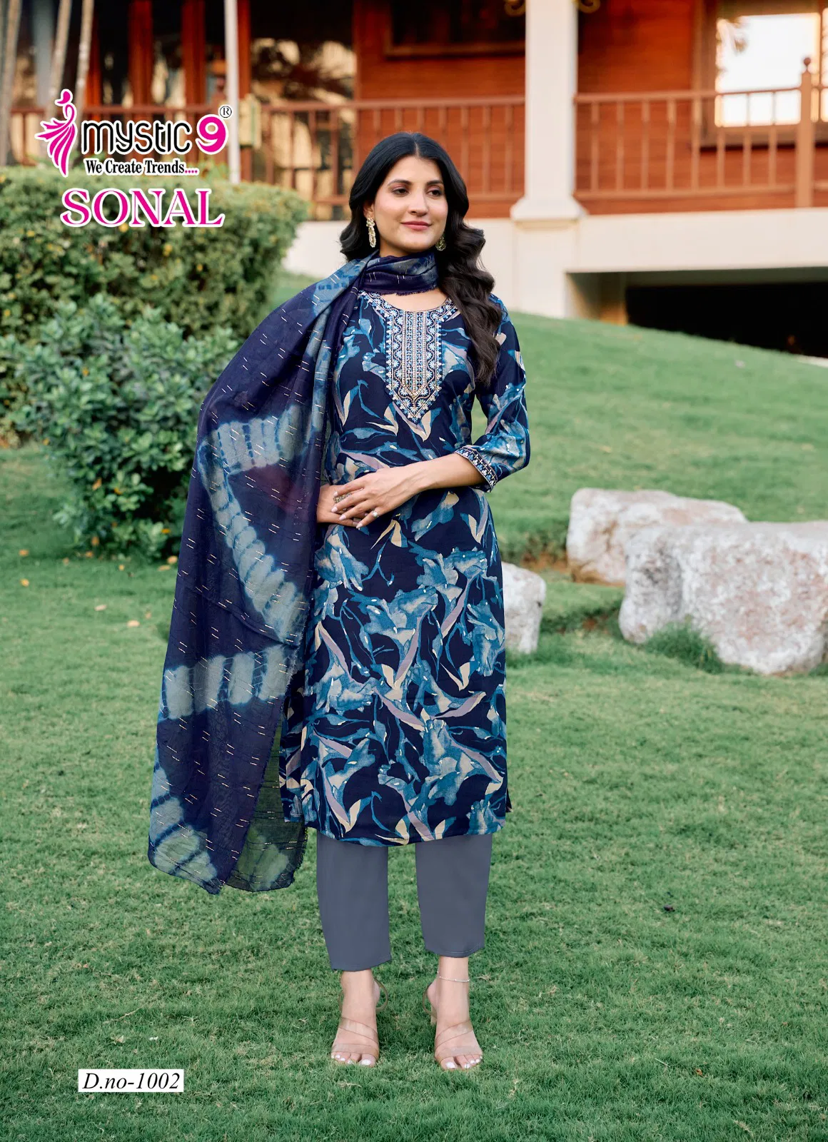 Sonal Vol 1 By Mystic 9 Roman Silk Kurti With Bottom Dupatta Wholesale Online