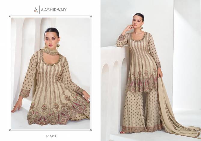 Aarika By Aashirwad Chinon Silk Readymade Suits Wholesale Online