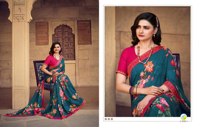 VINAY FASHION STARWALK VOL-63 Latest Fancy Casual Wear Printed Georgette Saree with Jacquard Border Saree Collection