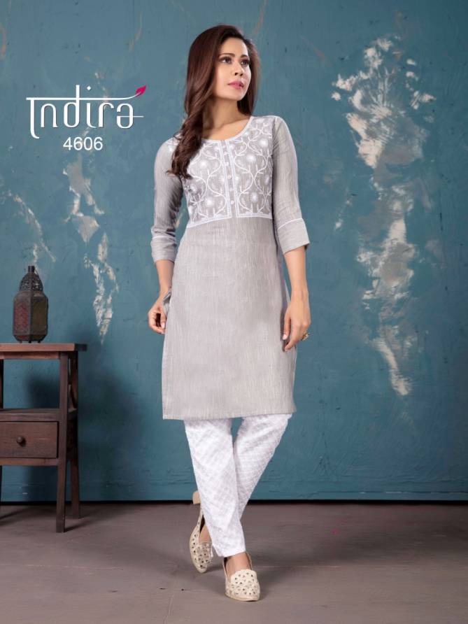 Indira The Spring 2 Latest fancy Regular Wear Embroidered Kurtis With Bottom Collection

