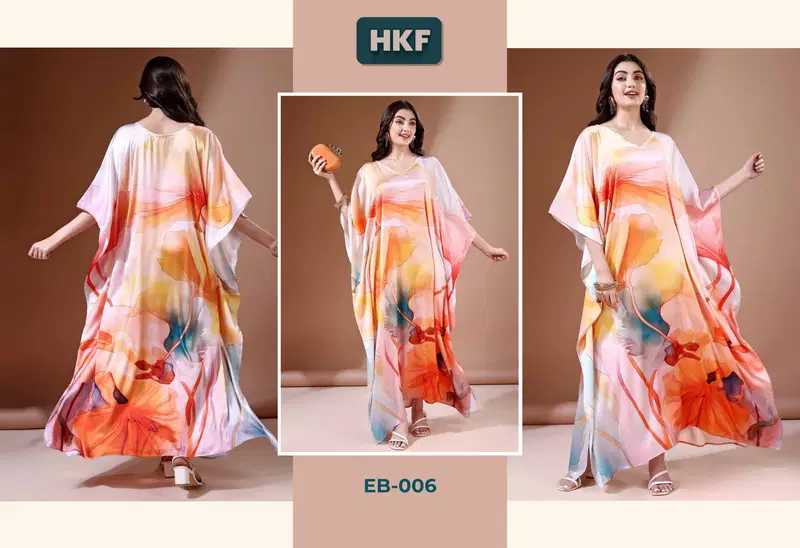 Everbloom Vol 1 By Hkf Soft Satin Fancy Kaftan Wholesale Shop In Surat