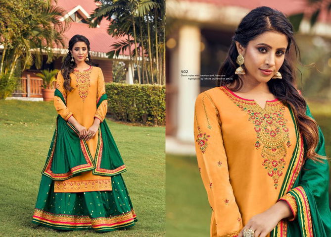 Rangoon Alankar Fancy Designer Heavy Festive Wear Satin Georgette With slive With Four Side Work Lace Dupatta Work Salwar suit Collection 