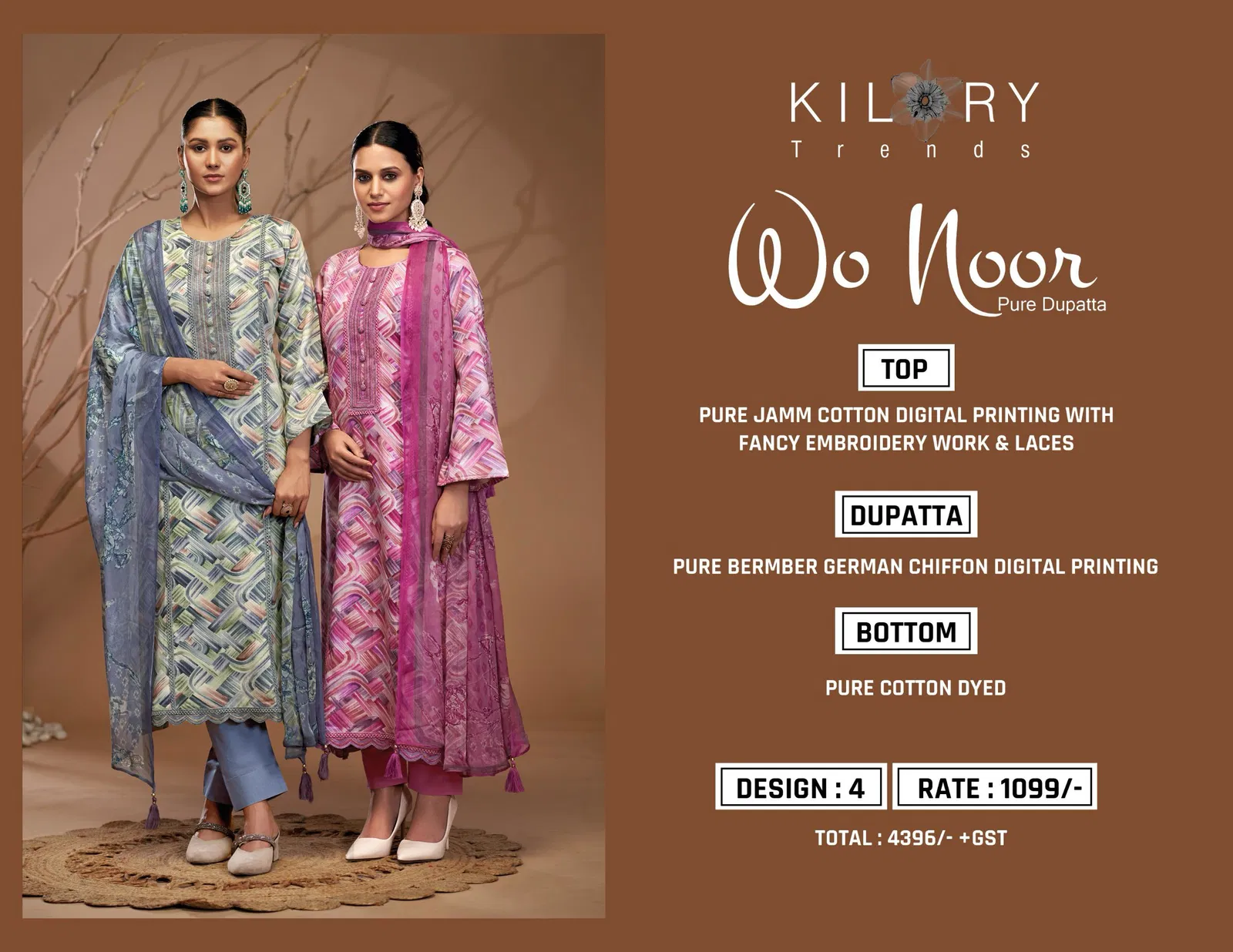 Wo Noor By Kilory Lawn Cotton Digital Printed Salwar Kameez Orders In India