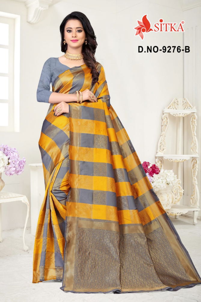 Bhagyalaxmi 9276 Handloom Latest Fancy Designer Casual Wear Cotton Silk Saree Collection
