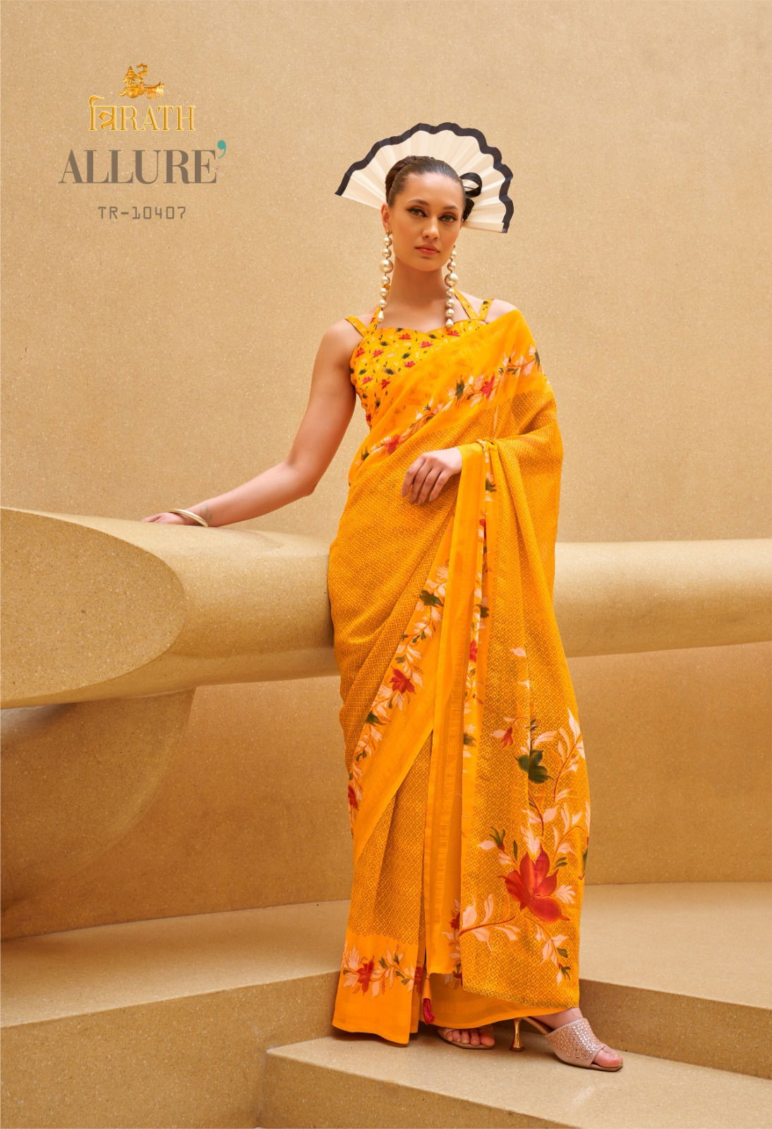 Allure By Trirath Georgette Printed Casual Wear Sarees Orders In India