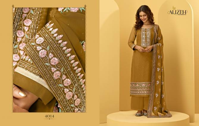 Alizeh Almora 4014 Function Wear Georgette Salwar Suits Exporters In India 