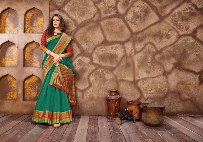 Saroj Choklet Festive Wear Cotton Silk Designer Latest Saree Collection
