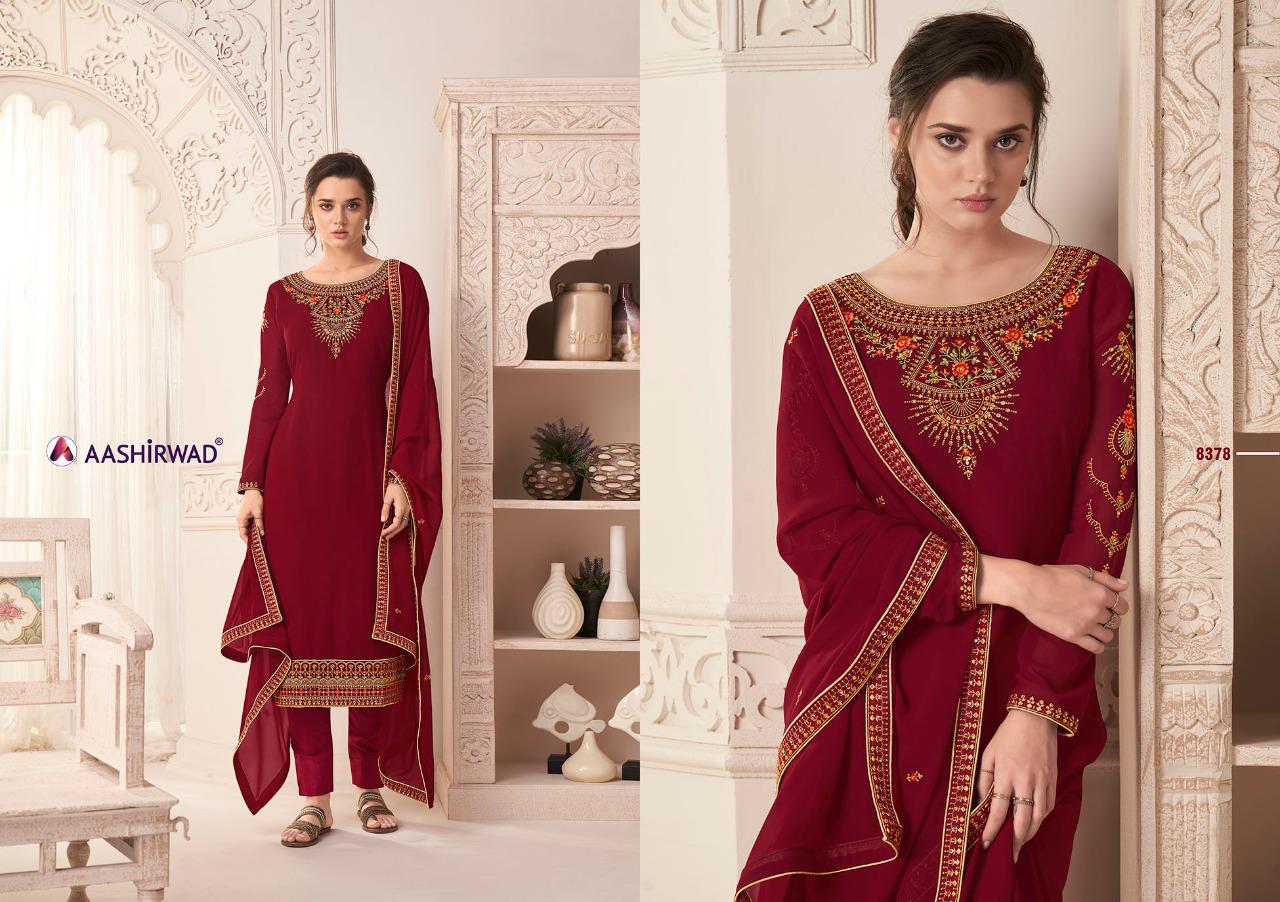 Aashirwad Nargis 8376 Series Latest fancy Casual Wear Real Georgette Designer Occasional Wear Salwar Kameez Collection
