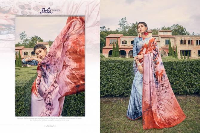 BELA SILKY VOL-7 Latest Fancy Festive Wear Satin Silk Digital Printed saree Collection