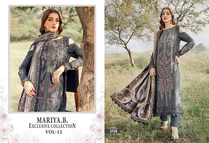 Maria B Exclusive Collection Vol 12 Rayon Cotton Pakistani Suits Wholesale Online