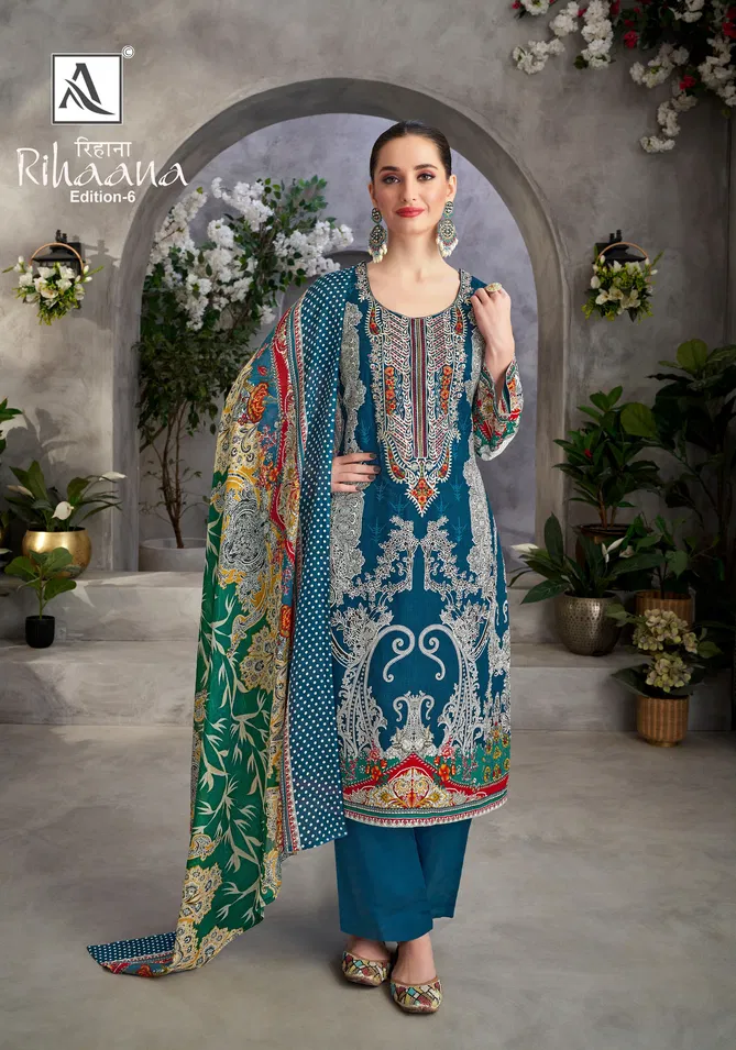 Rihaana 6 By Alok Suit Cambric Cotton Pakistani Dress Material Suppliers In India