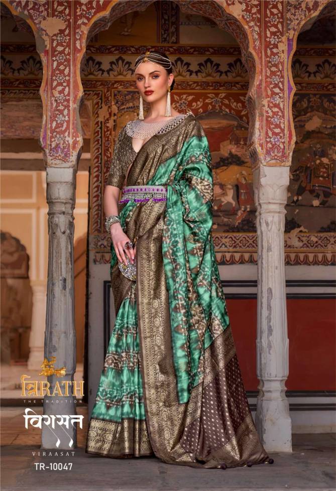 Viraasat 10043 To 10054 By Trirath Casual Wear Sigma Silk Saree Wholesale Online
