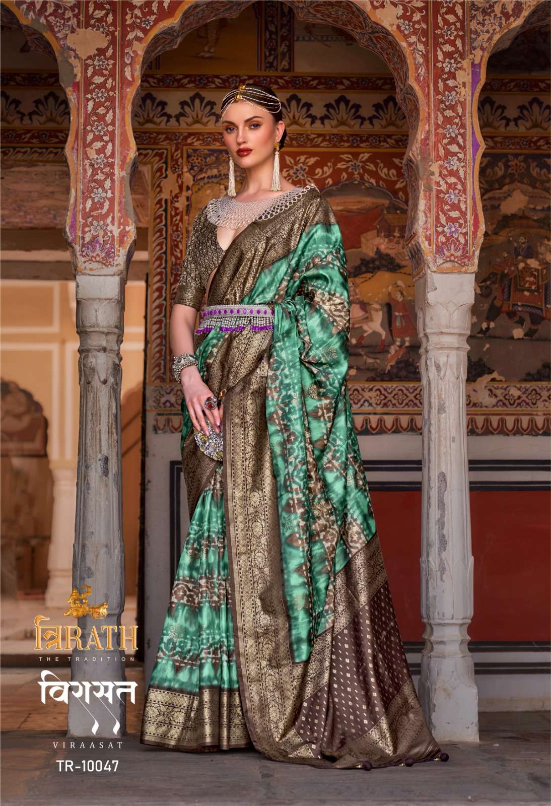 Viraasat 10043 To 10054 By Trirath Casual Wear Sigma Silk Saree Wholesale Online