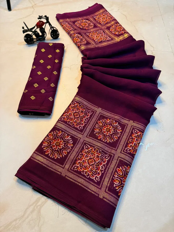 Wow Ajrakh Gajji Silk Daily Daily Saree Wholesale Shop In India