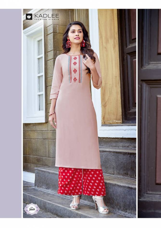 Kadlee Pankh 7 New Designer Ethnic Wear Rayon Kurti With Bottom Collection