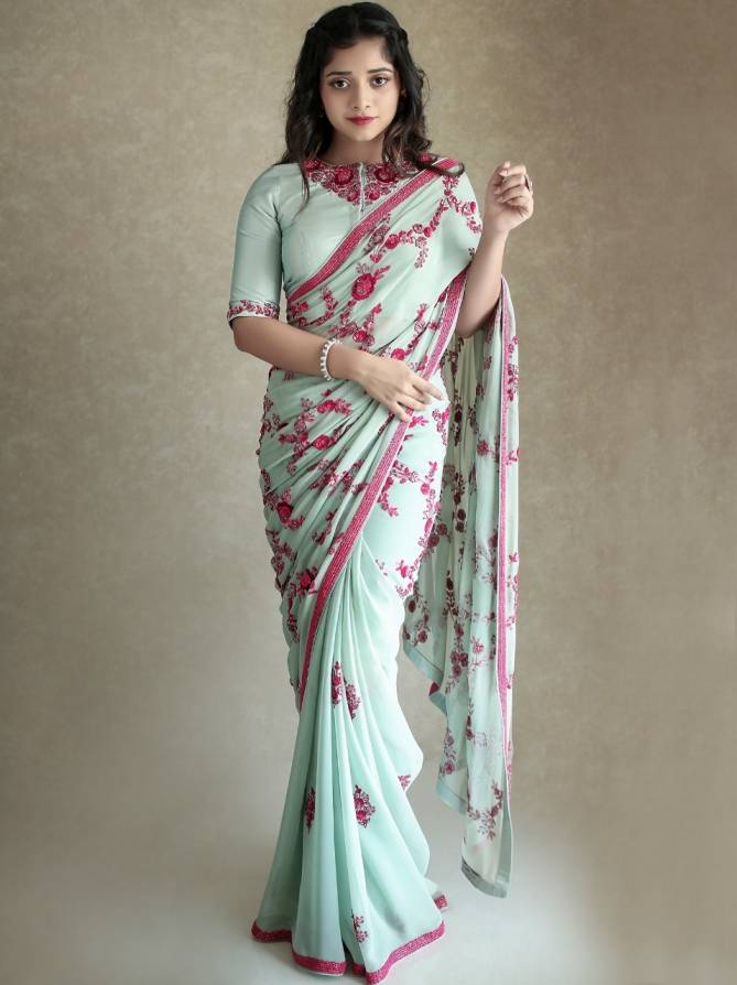 Roop Sundari 1 Latest Designer Casual Wear Party Wear Rich Look Georgette Saree Collection
