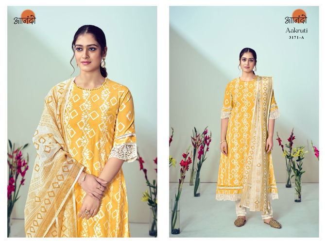 Aakruti 3171 Anando By Jay Vijay Cotton Printed Designer Salwar Suits Wholesalers In Delhi