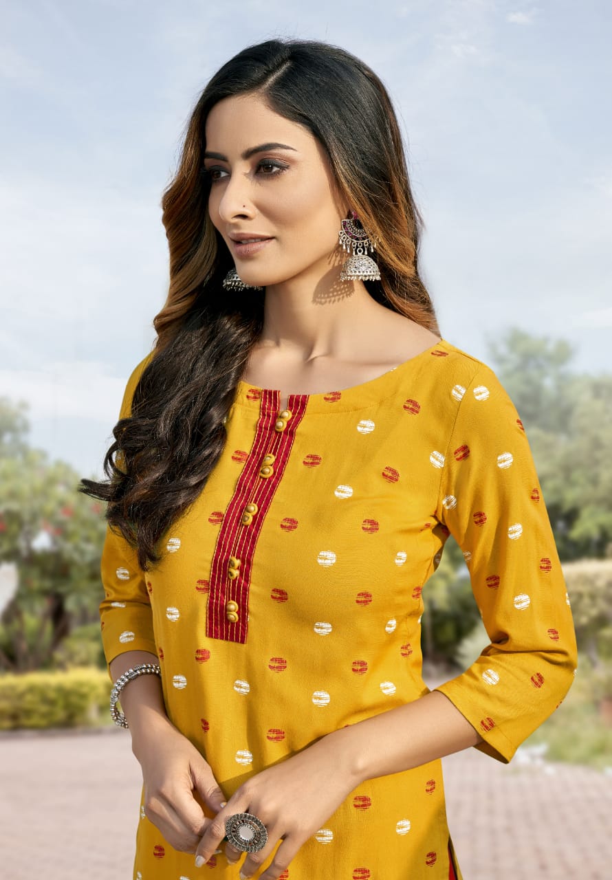 Zoori Akshara 5 Latest fancy Regular Wear Rayon Printed Kurtis Collection