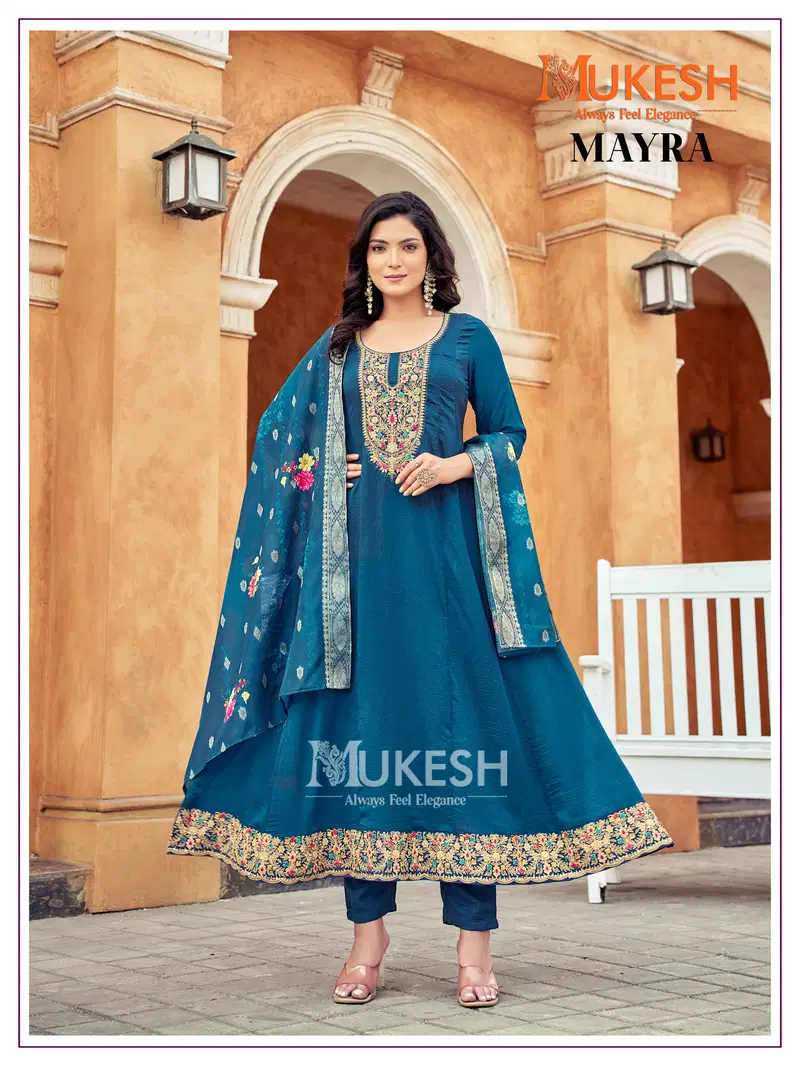 Mayra By Banwery Viscose Embroidery Designer Readymade Suits Orders In India