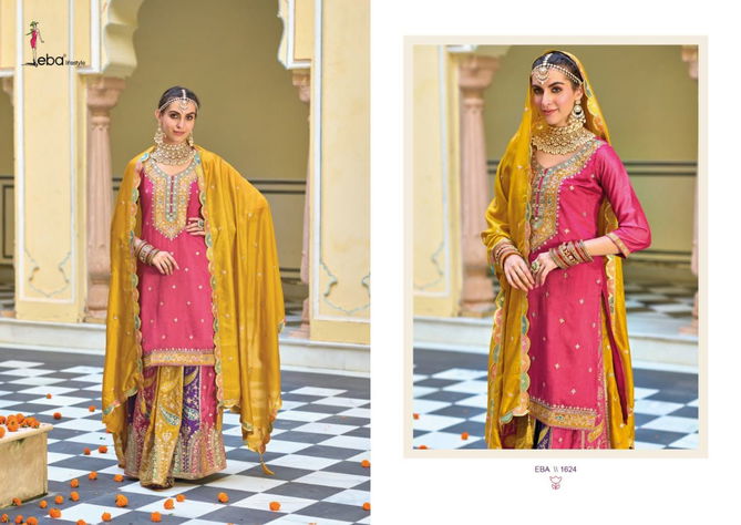 Safroon Vol 3 By Eba 1625 A Heavy Wedding Wear Readymade Suits Wholesale Online
