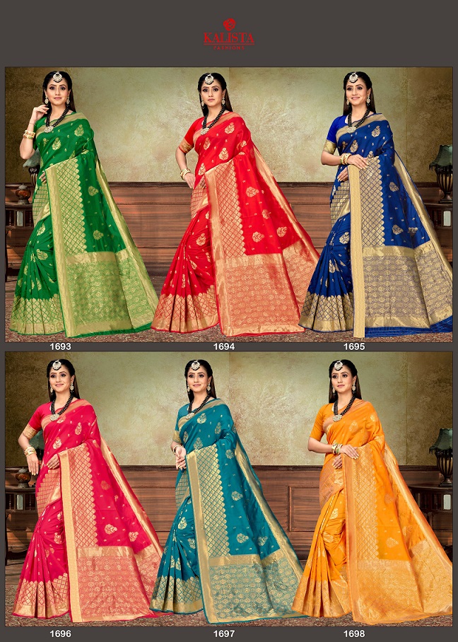 Kalista Vandana Latest Fancy Designer Festive Wear Banarasi Silk Saree Collection
