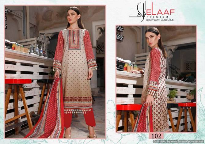 Elaaf Latest Designer Printed Karachi Cotton Dress Material Collection 