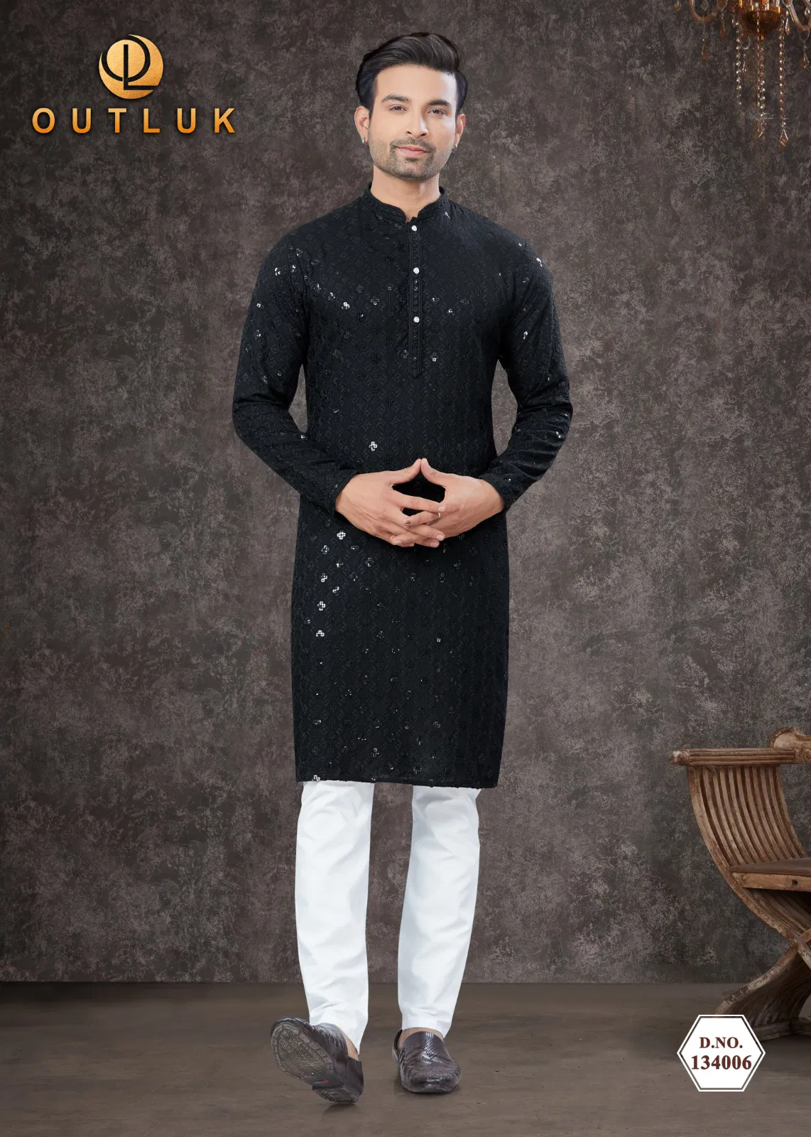 Outluk Vol 134 Rayon Sifly Lakhnawi Mens Kurta Pajama Wholesale In India