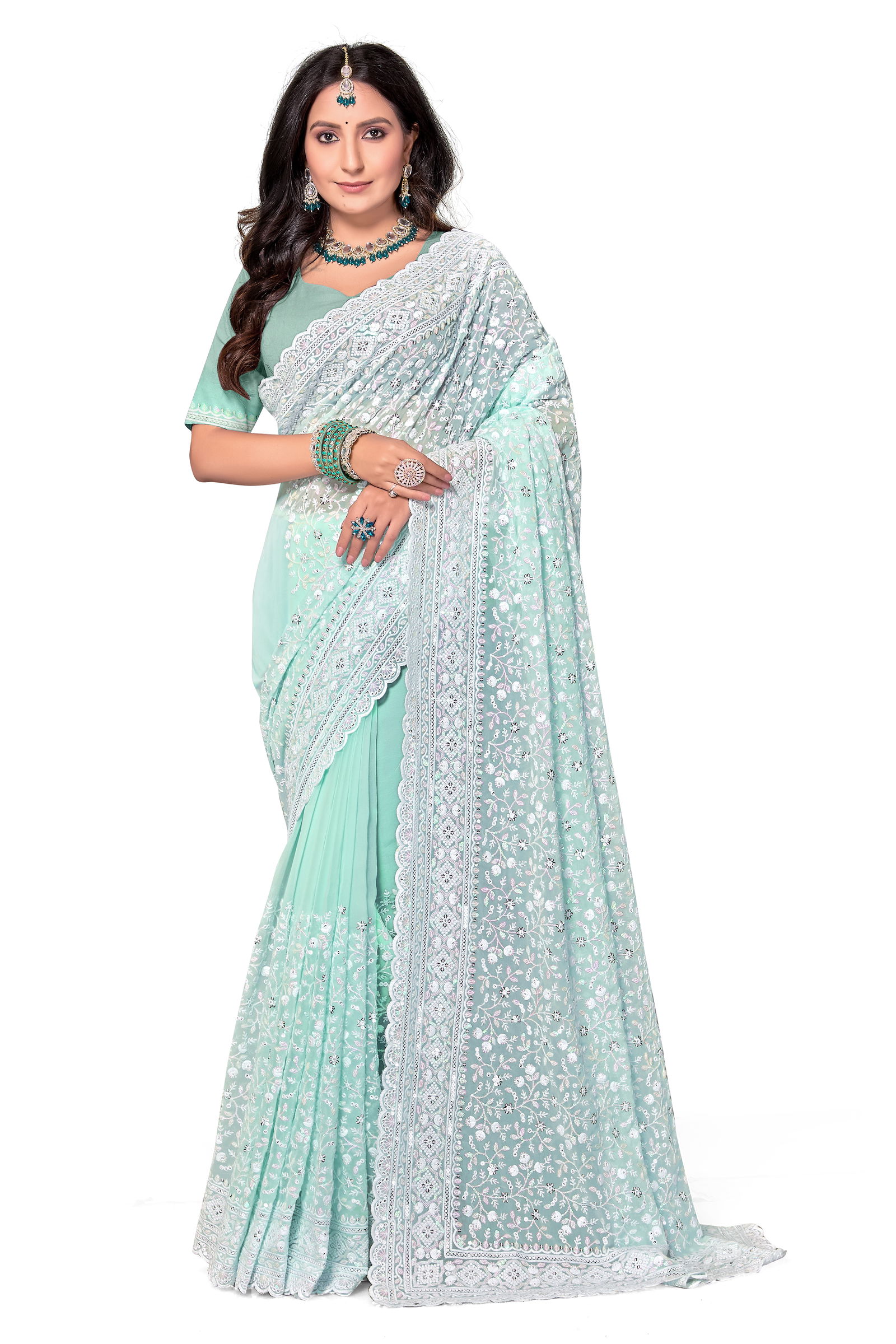 Masterful By Utsav Nari Georgette Embroidery Sarees Orders In India