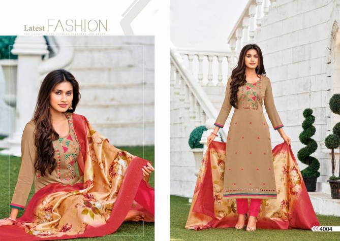 Khanak Latest Fancy Designer Regular Casual Wear Jam Cotton Designer Ethnic Wear Dress Material Collection
