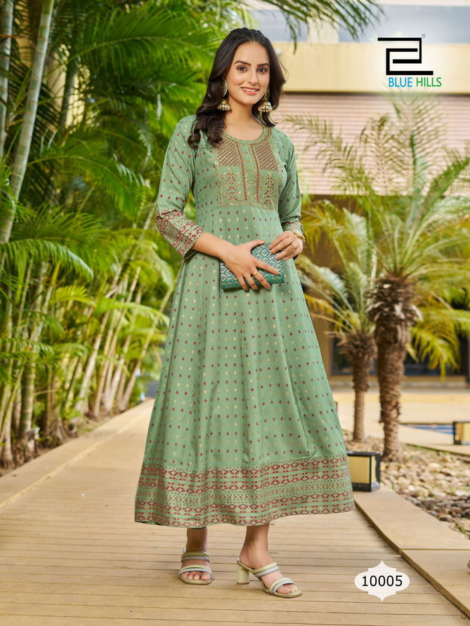 Sandwich Vol10 By Blue Hills 10001 To 10007 Long Anarkali Kurtis Wholesalers In Delhi