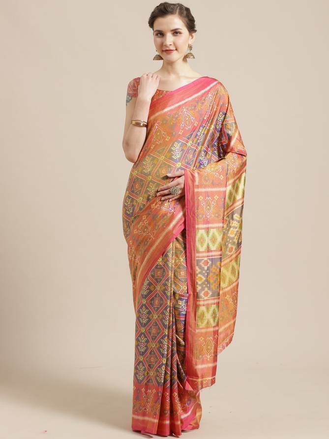Latest Designer Printed Silk Saree Collection For Functions And Festivals