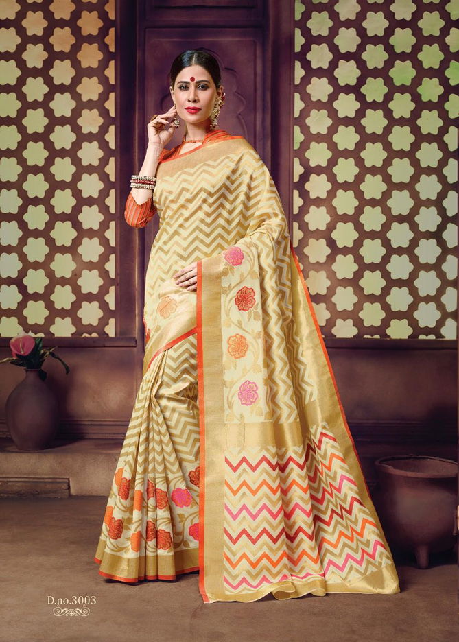 Sangam Zamdani Latest Fancy Designer Festive Wear Handloom Cotton Sarees Collection
