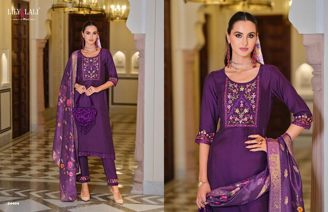 Malvika Vol 3 By Lily And Lali Viscose Embroidery Kurti With Bottom Dupatta Wholesale In India