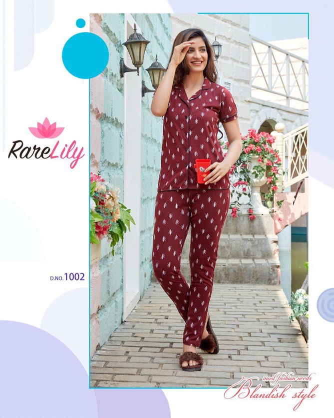 Zil Mil 4 Premium Night Wear Hosiery Pure Cotton Night Suit With Pant Collection
