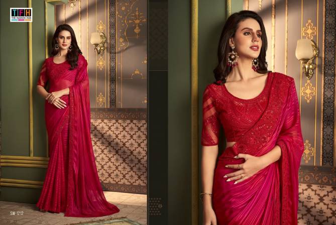 Sandalwood 12th Edition 1212 By Tfh Heavy Designer Party Wear Sarees Wholesale Market In Surat
