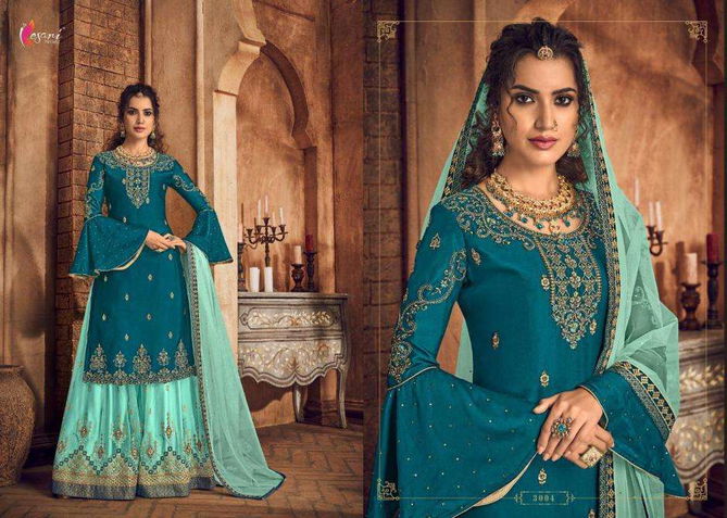 Kesari Taj Latest Heavy Designer Real Georgette With Embroidery Work With Diamonds Suit Collection 