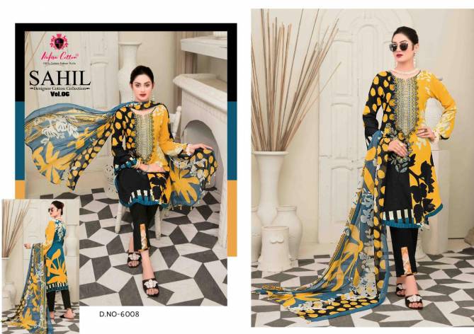 Nafisa Sahil 6 Latest Fancy Designer Regular Casual Wear Cotton Karachi Dress Materials Collection
