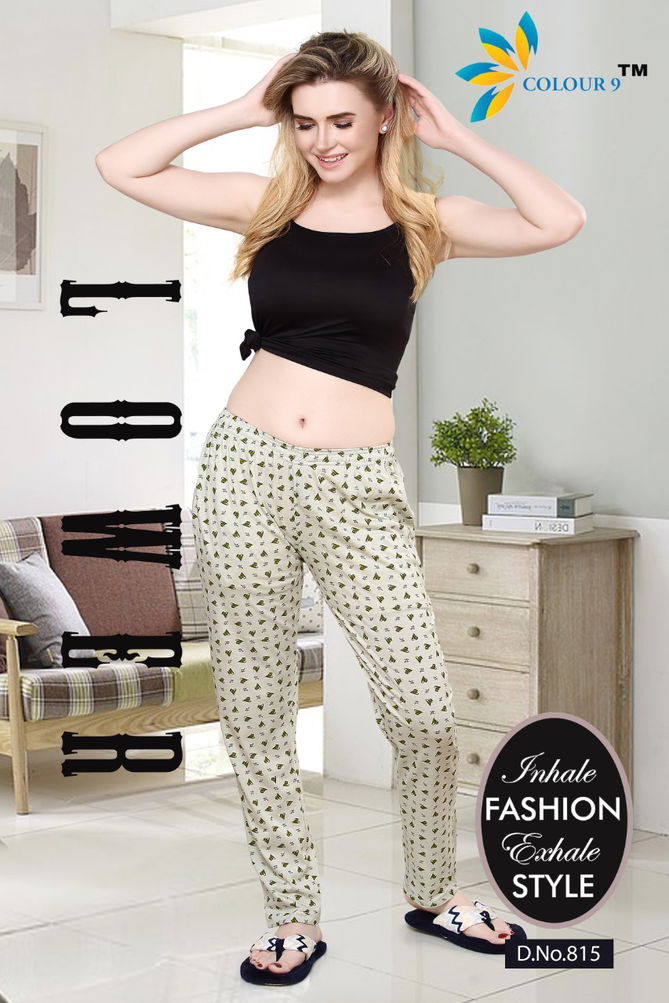 Colour 9 Comfortable Pajamas Latest Fancy Comfortable Hosiery Night Wear Collection