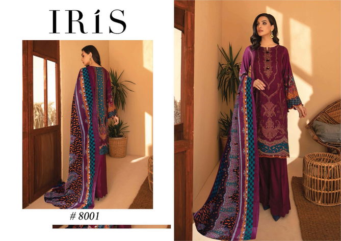 Iris 8 Latest Designer Casual Wear Pure Cotton Stylish Printed Karachi Dress Materials Collection