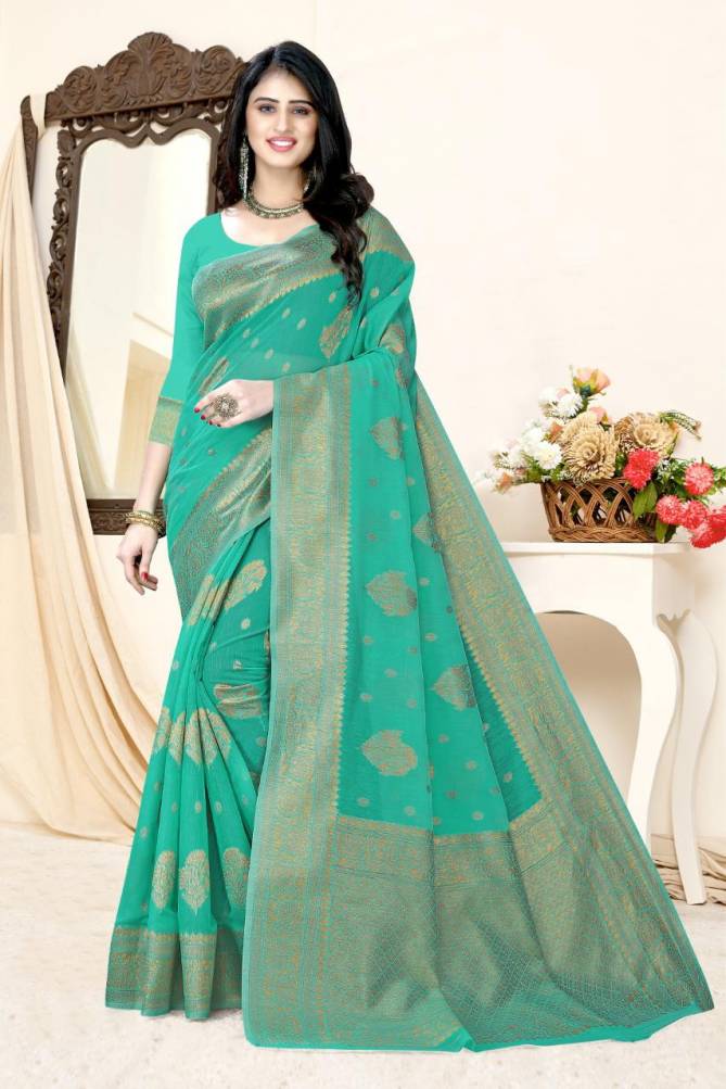 Princess 3 Casual Daily Wear Chanderi Cotton Printed Saree Collection